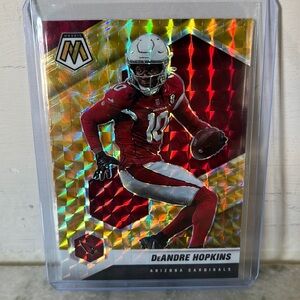 2021 DeAndre Hopkins Panini Mosaic Res and Yellow Prizm